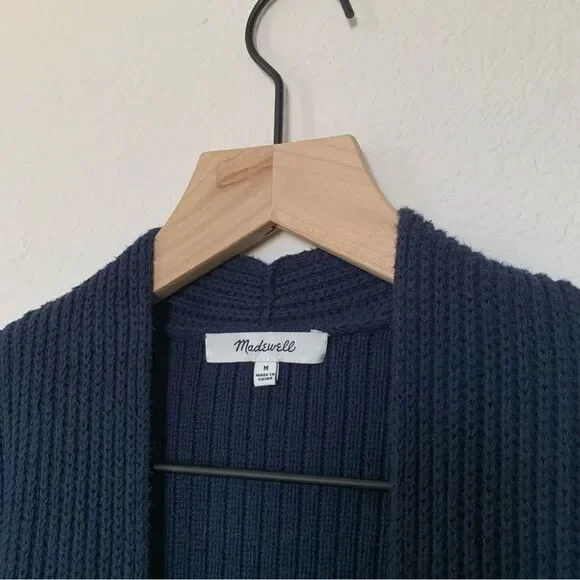 Madewell 100% Cotton Navy oversized Cardigan - Picture 2 of 4